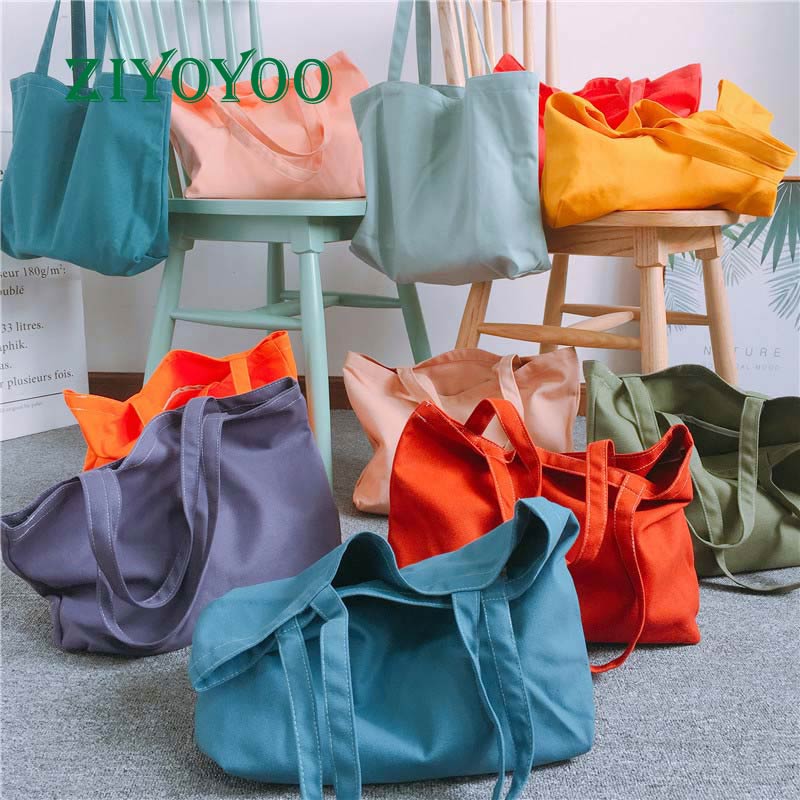 Custom Cotton Korean Travel Tote Fashion Canvas Tote Bag/cotton Bag