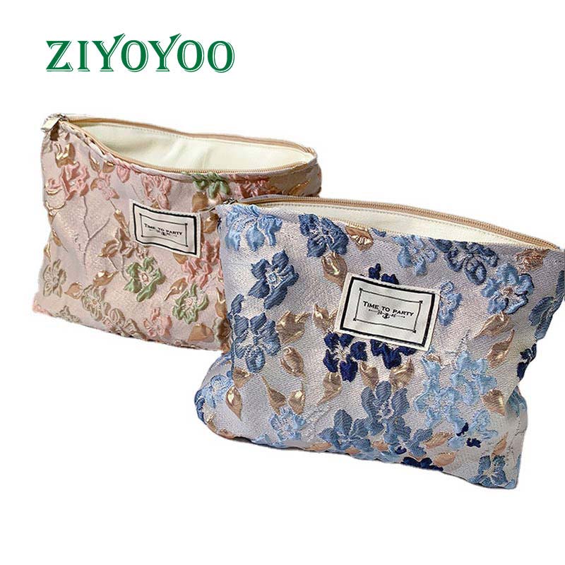 Wholesale Eco Friendly Cotton Luxury Makeup Custom Logo Organizer Travel Cosmetic Bag