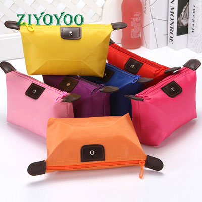 red makeup bag