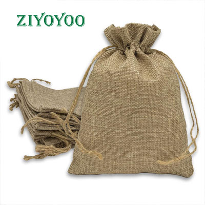 Burlap Drawstring Bags