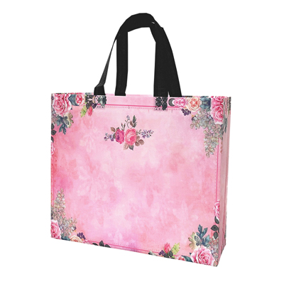 Wholesale Custom Logo Portable Recyclable Reusable Laminated Pp Foldable Plan Non Woven Tote Packing Shopping Gift Bag Fabric