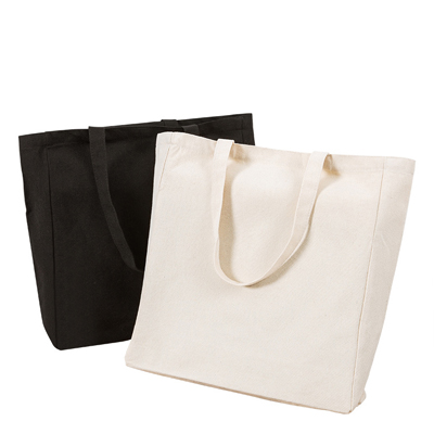 recycled print blank cotton canvas tote bag