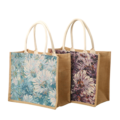Wholesale Custom Printing Logo Eco Friendly Reusable Natural Burlap Jute Tote Bag   产品关键词： Burlap Tote Bags Jute Tote Bags Wholesale Eco Friendly Jute Bag Printing Tote Bag
