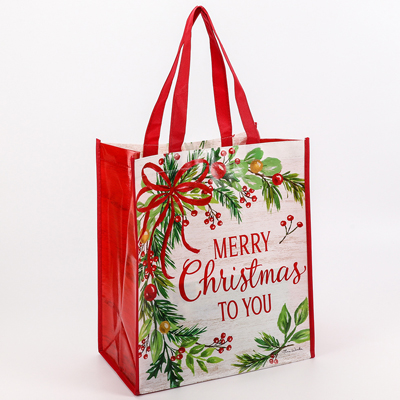 christmas eco-friendly non woven tote bag