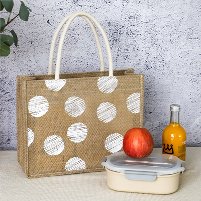 linen jute canvas tote bag